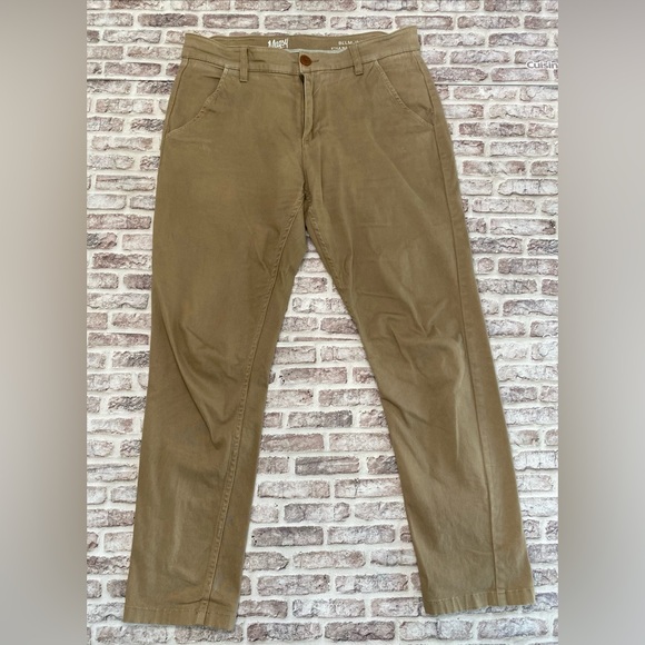Mugsy Pants Mens 32x30 Tan Belmonts Chino Stretch Cotton Rayon Spandex - Picture 5 of 8